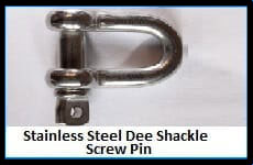 Stainless Steel Dee Shackle – Screw Pin